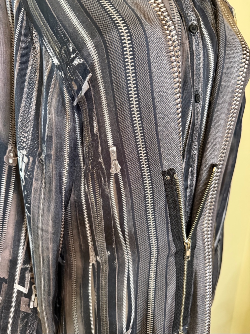 Jean Paul Gaulthier for Lindex black grey Zipper print dress Size EU 40 US 6 8 - Picture 3 of 7